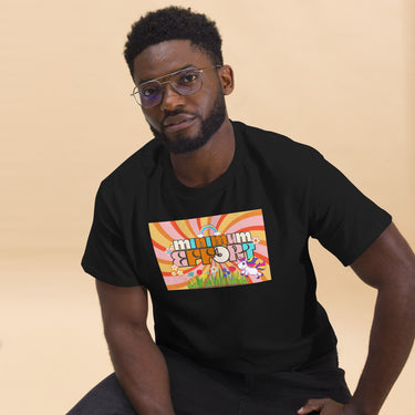 Minimum Effort Rainbow Background Classic T